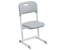 Стул школьный ученический 5-7 г/р "Нова" PL регулируемый (серый, м/к белый)