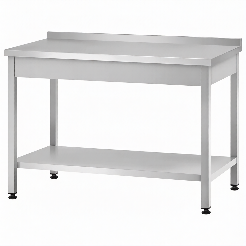 Стол производственный СПРп - 860х600х600 «Profi Inox», борт (полка сплошная)