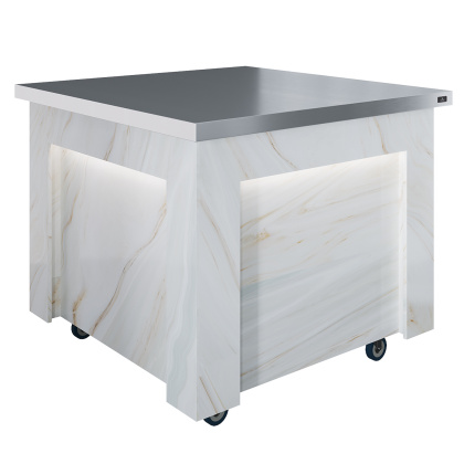 Салат-бар нейтральный Куб Luxstahl СБНК-1000 Premium (нерж.)