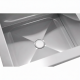 Ванна моечная ВМСн 530/2  2 м/о 430х430х300 (полка с 2-мя отв., борт; ножка угл.)