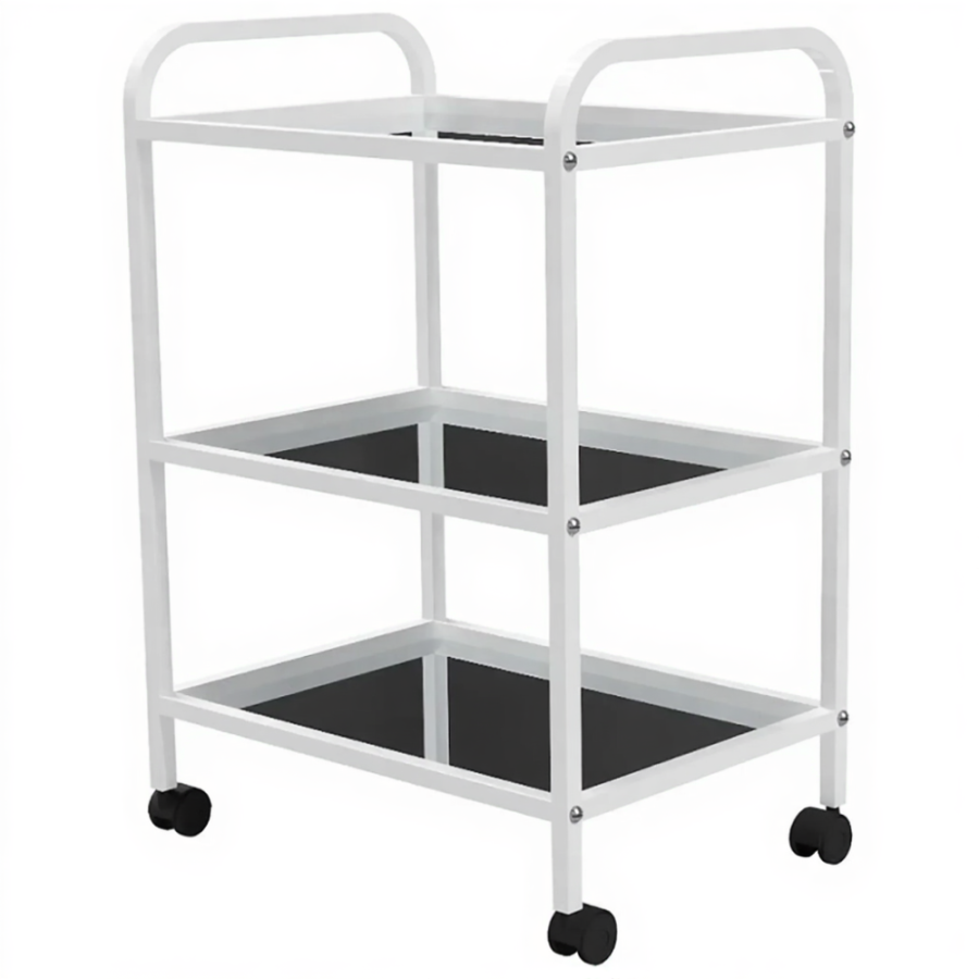 Столик медицинский инструментальный СМИ-03 (полки стекло, колёса пластик)