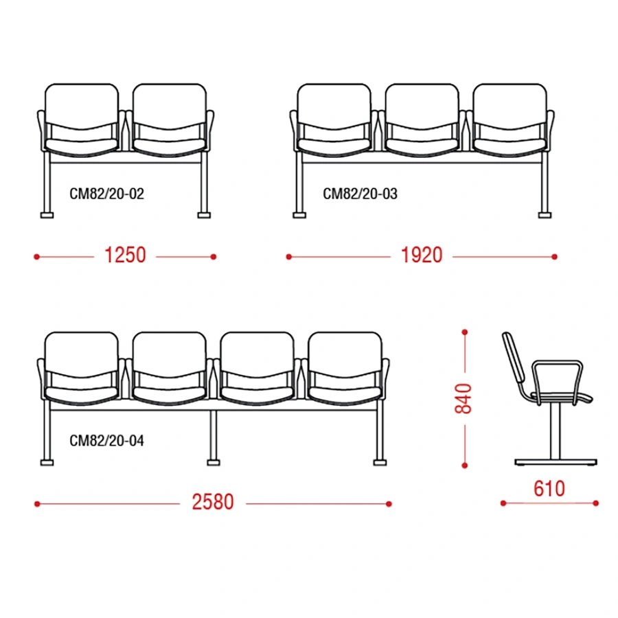 Многоместная секция Траст (модель CМ 82/20)