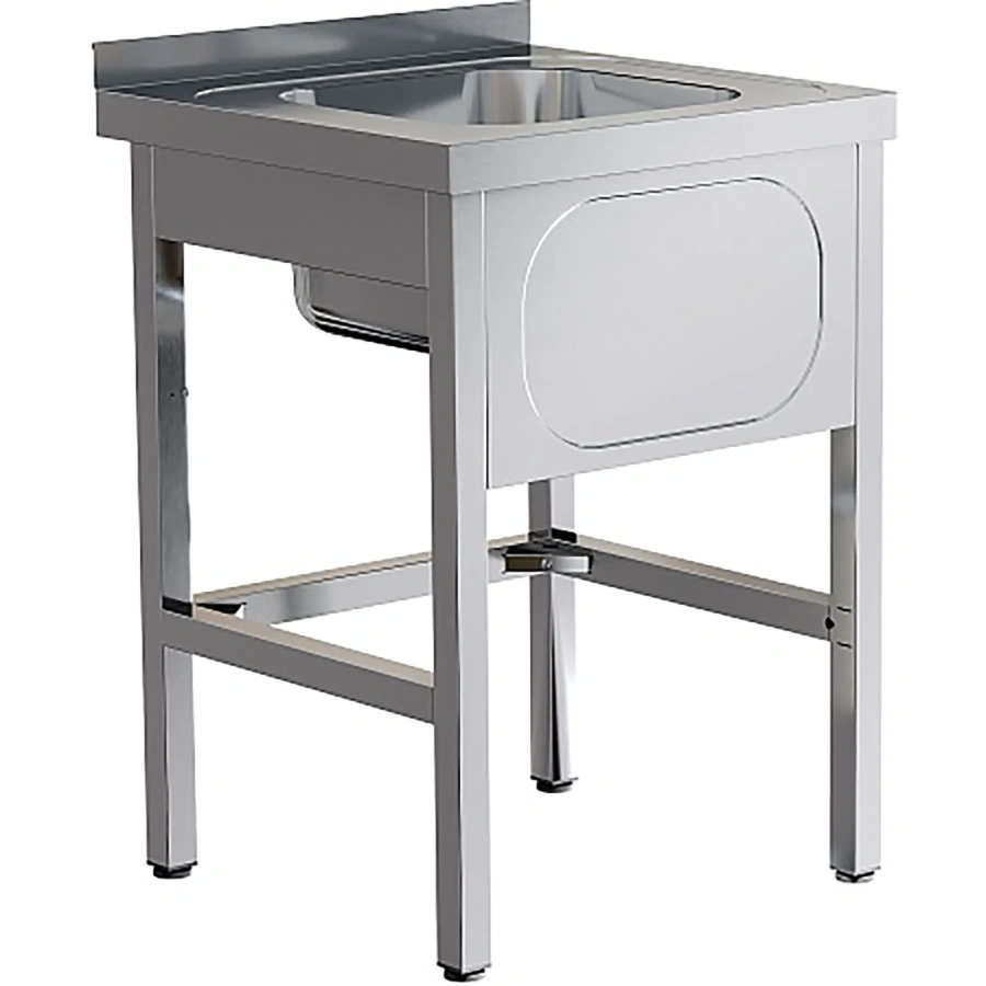 Ванна моечная односекционная цельнотянутая с бортом ВМЦ-1/6/6-Б