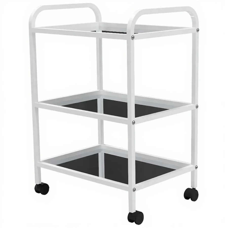 Столик медицинский инструментальный СМИ-03 (полки стекло, колёса пластик)