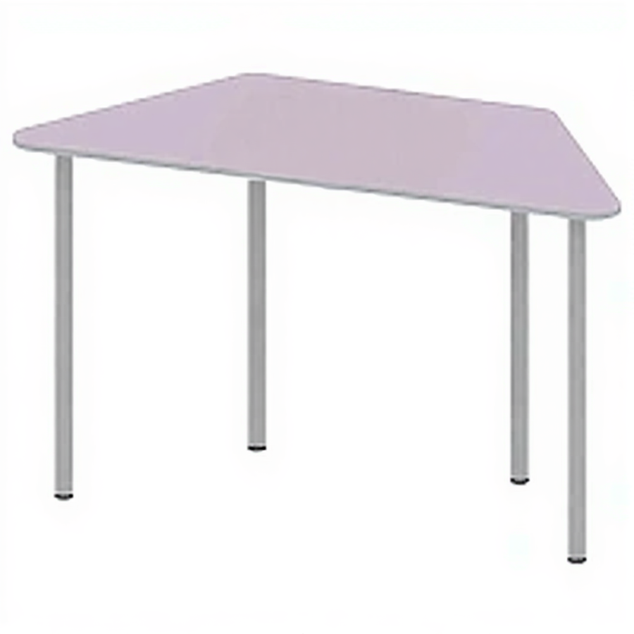 Стол «Трапеция» 1270 мм СТ-ШП-123, лаванда с серой кромкой